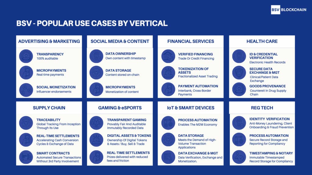 BSV Popular Use Cases