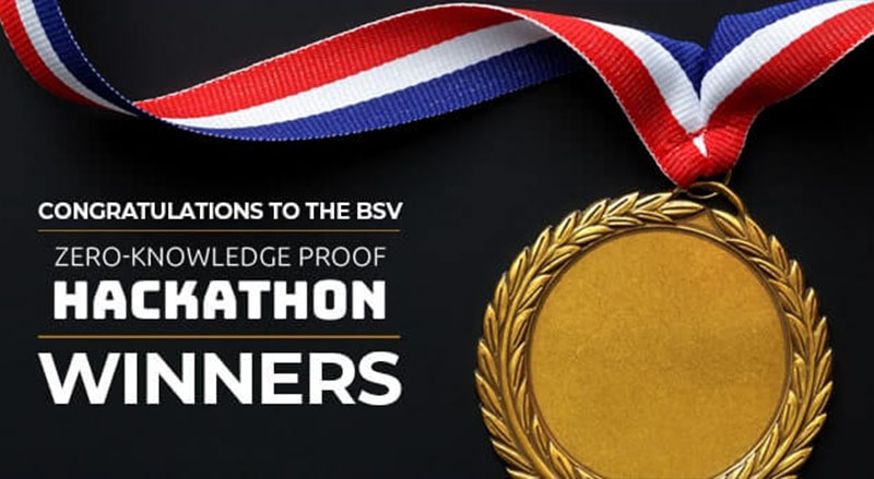 Gold Medal and message congratulating BSV Zero-Knowledge Proof Hackathon Winners