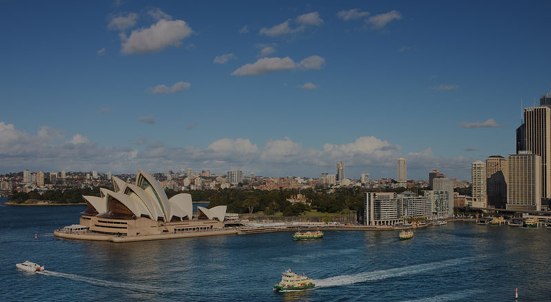 View of Sydney Opera house and cityscape for BSV Blockchain's event in Sydney