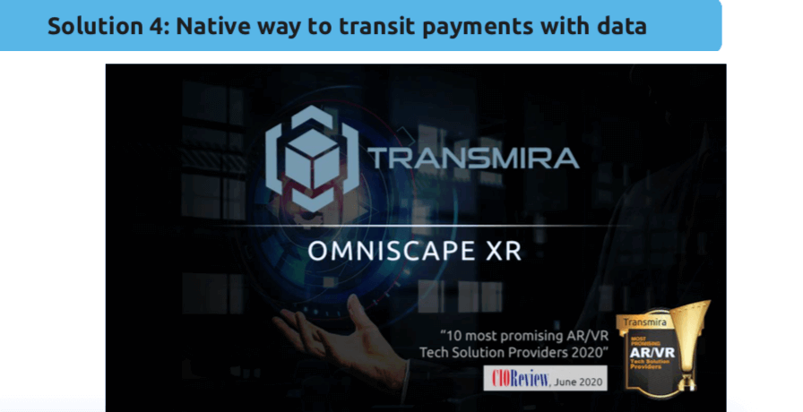 Solution 4: Native way to transit payments with data
