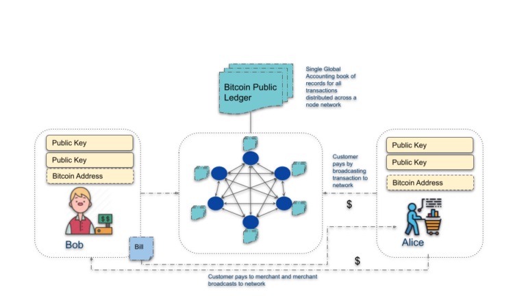 Bitcoin Public Ledger Diagram