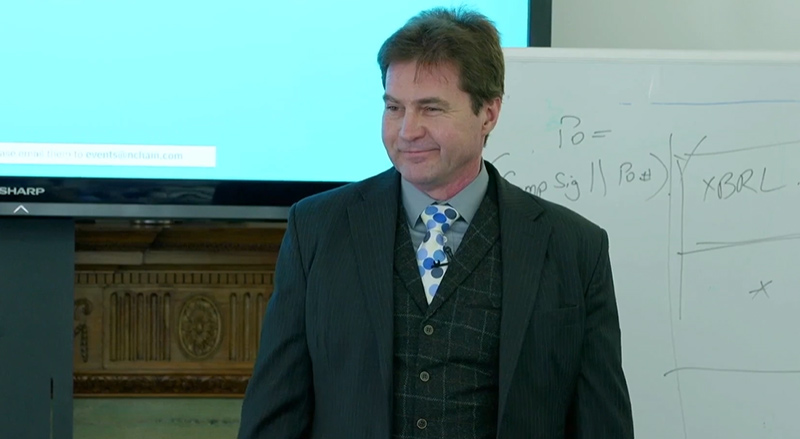 Craig Wright Bitcoin Masterclass on enhancing security, accounting, and product identity with blockchain.