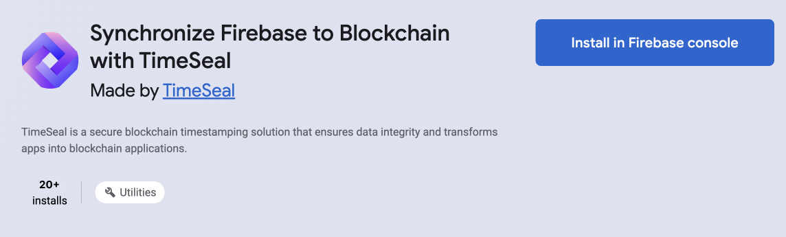 TimeSeal Firebase Extension